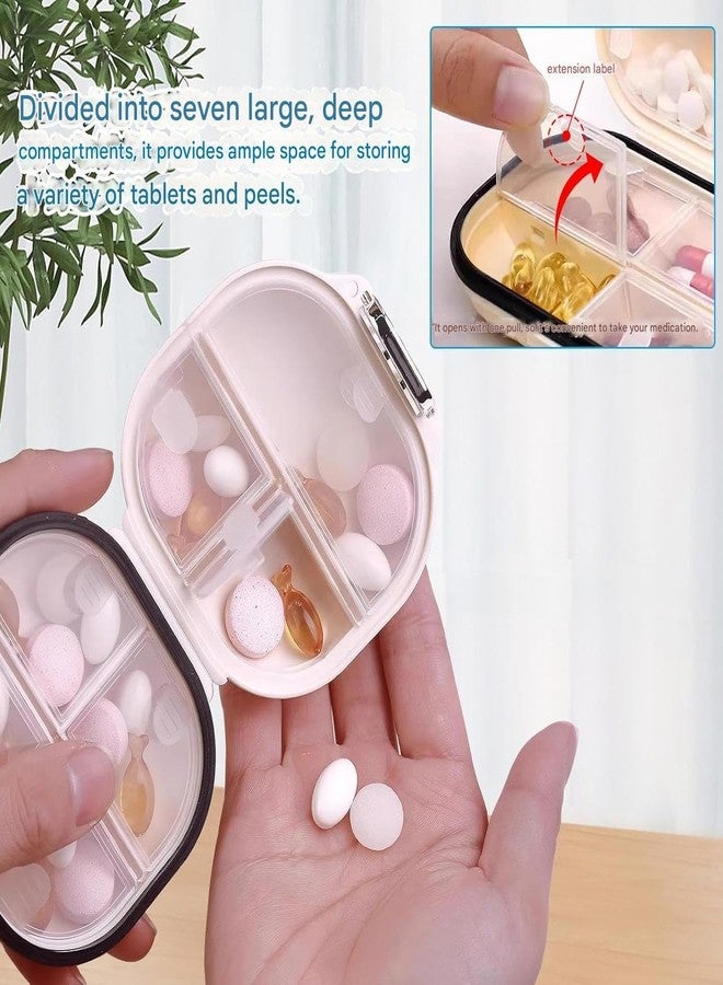 ARLICODECK Travel Pill Organizer,Small 7-Compartment Pill Box for Vitamins & Medications, Compact Medicine Case for Pocket or PursePortable Pill Box 7 Day Moisture Proof Daily Medicine Vitamin - Image 3